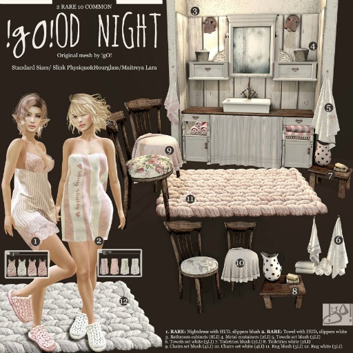 !gO! Good night - Toiletries set Blush