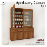 [V/W] Apothecary Cabinet Light - Vintage or medieval pharmacy shelves, with doors - Mesh furniture