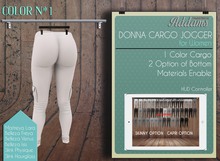 Addams "Donna" Cargo Jogger Pants - Mesh for Maitreya, Belleza, Slink #01