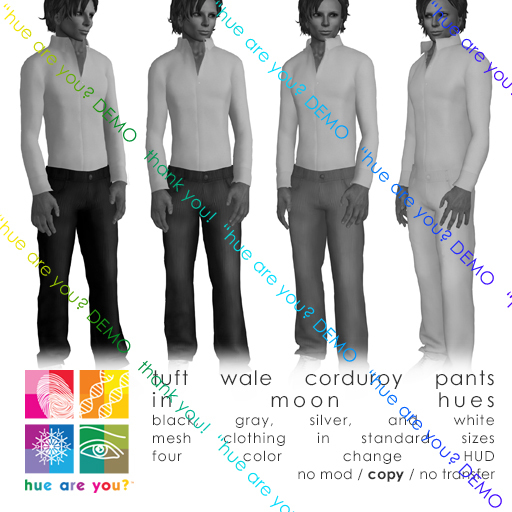 "hue are you?" DEMO tuft wale corduroy pants mens