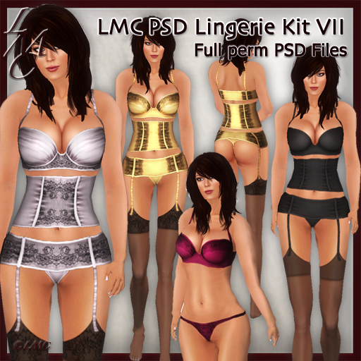 LMC Designer PSD Files  - Lingerie Kit VII - BOM
