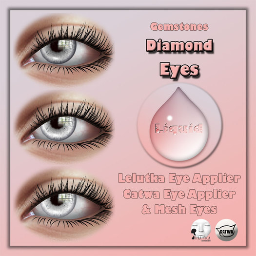 Liquid ~ Gemstone Eyes ~ Diamond  (Add Me to Unpack)