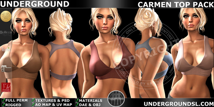 [UG MESH] CARMEN TOP PACK+ FITTED