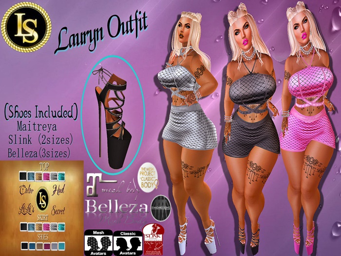 .~LS~LAURYN OUTFIT / SHOES/ COLOR HUD