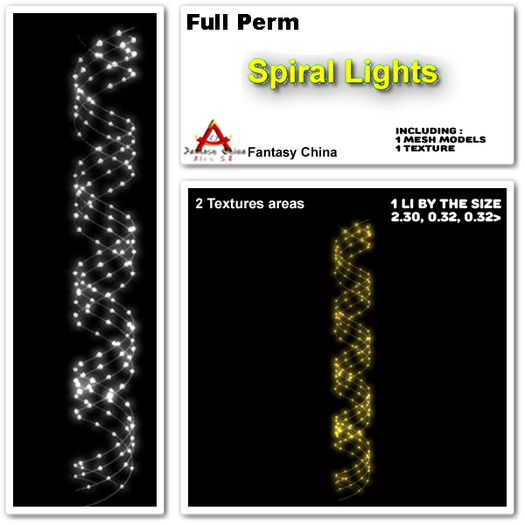 Full Perm Mesh Spiral Lights