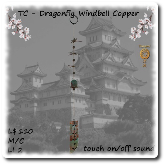 TC - Dragonfly Windbell Copper
