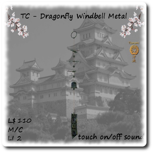 TC - Dragonfly Windbell Metal