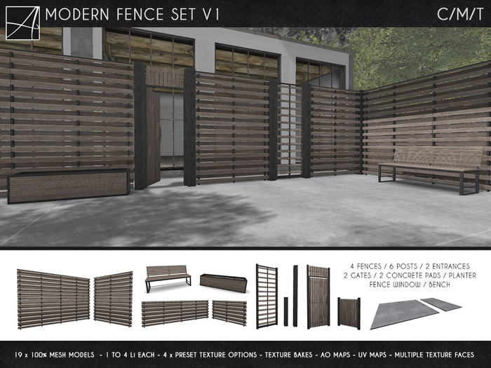 [AC] Modern Fence Set V.1 Full Permissions
