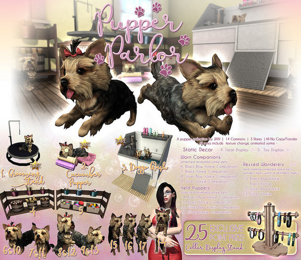 JIAN Pupper Parlor 1. Grooming Stand BOX RARE