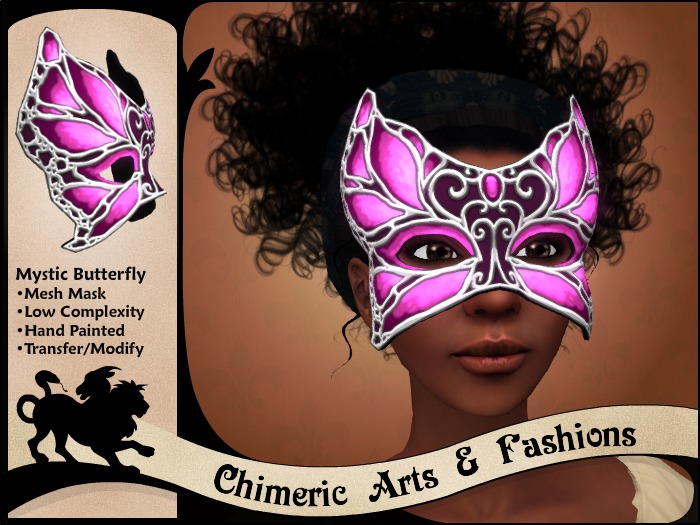 Mystic  Butterfly Mask (Pink)