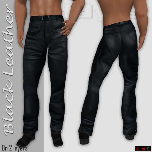 Paddy's Black leather jeans