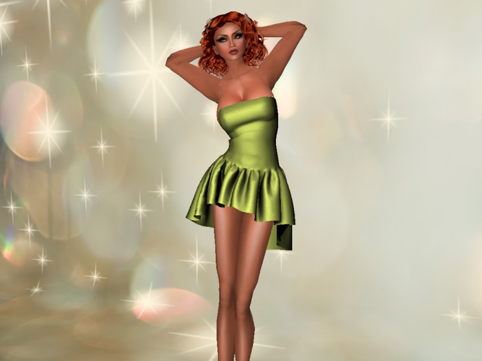 Cute Strapless Dress Gold