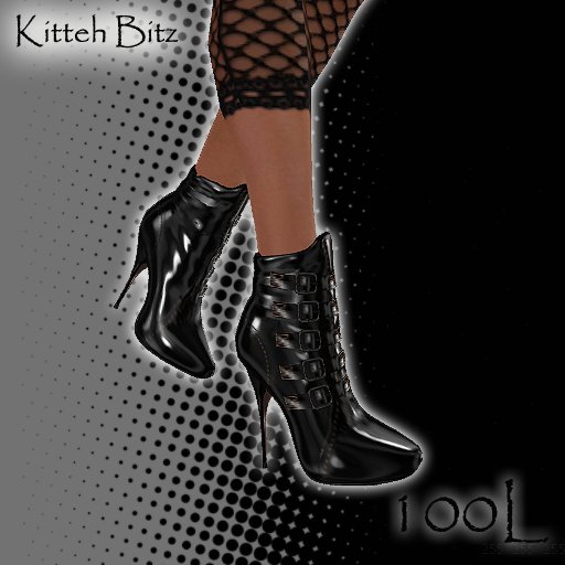 ::Kitteh Bitz:: Shelly Ankle Boots (Brown Trim)