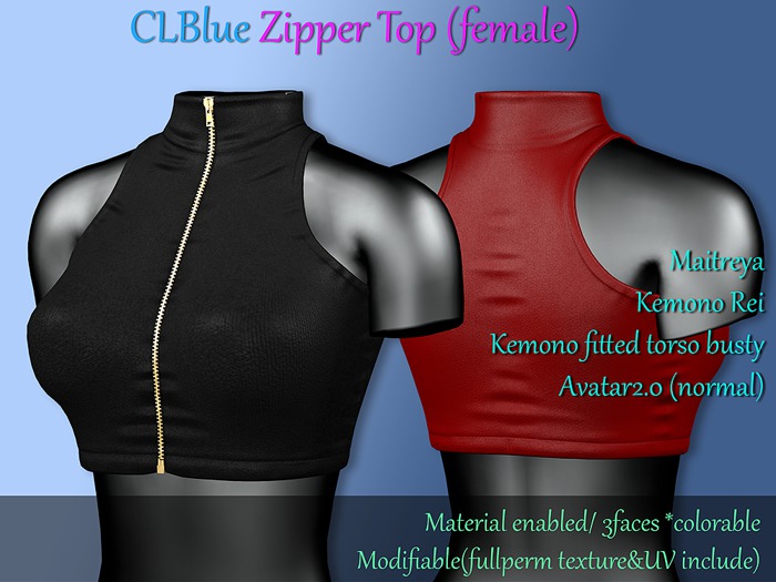 CLBlue-ZipperTop(female)