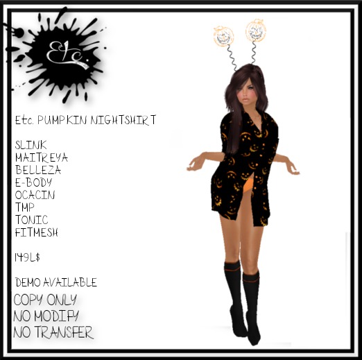 Etc. PUMPKIN NIGHTSHIRT