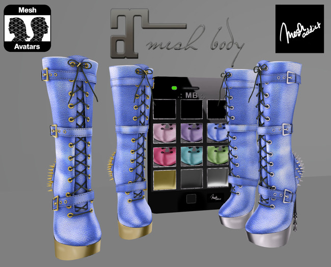 .: MB : Steampunk High Heel Boots w/HUD v3FUN for Maitreya