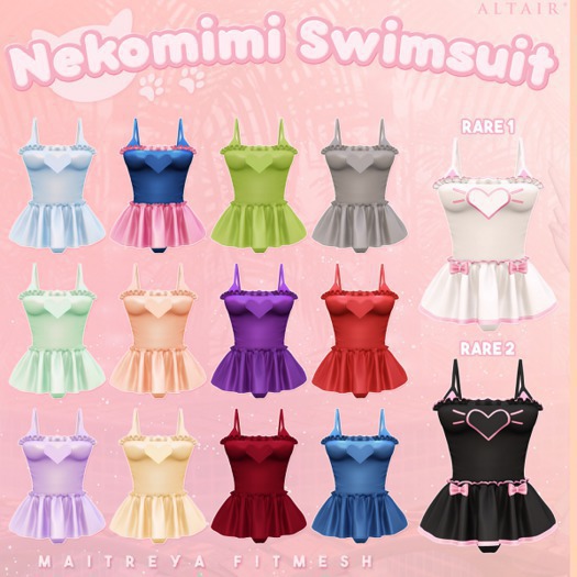 ALTAIR* nekomimi swimsuit .green.