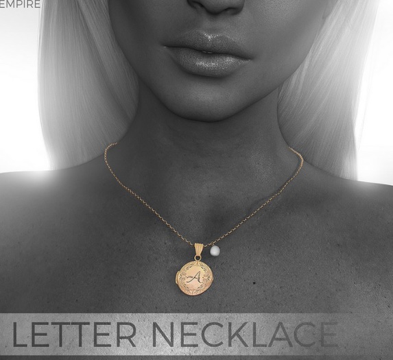 #EMPIRE - Letter Necklace - Gold - F