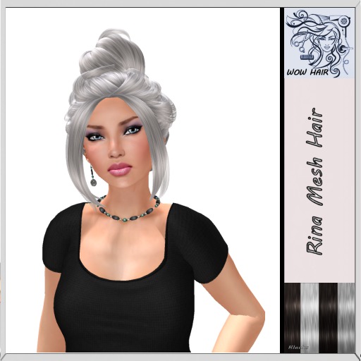 (WOW Hair) Rina  Mesh Hair Blacks