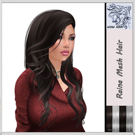 (WOW Hair) Raina Mesh Hair Blacks