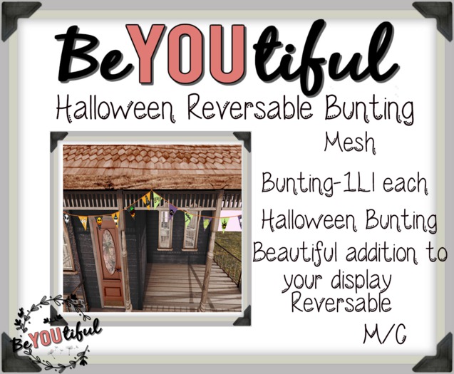 BeYouTiful} Halloween Bunting.