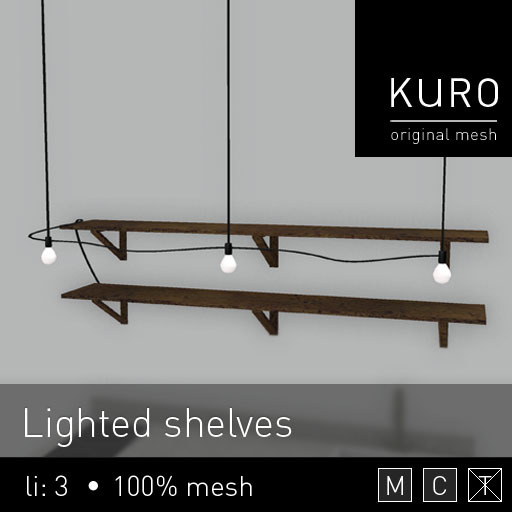 Kuro - Lighted shelves