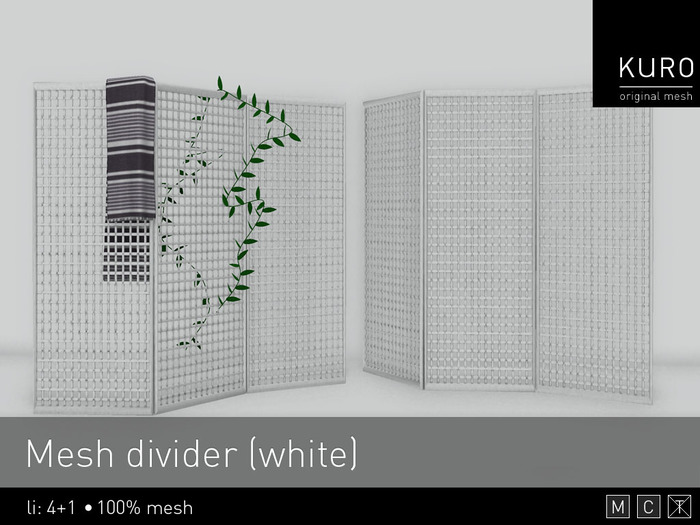 Kuro - Mesh divider (white)