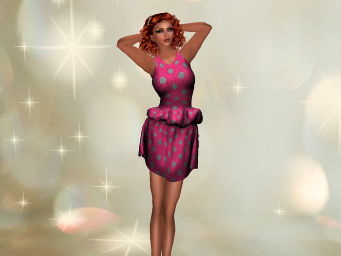 Dottie Ruffle Short Dress Hot Pink (Fitmesh)