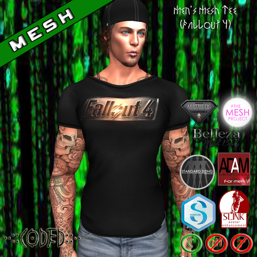 ..:: CODED ::.. Men's Mesh Tee (Fallout 4)