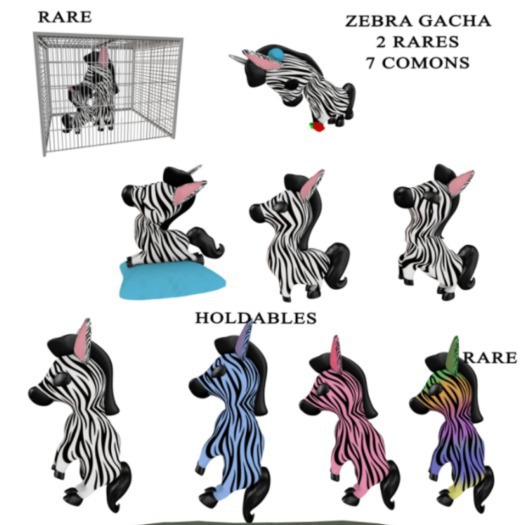 Candy Crunchers - Zebra - Caged - RARE