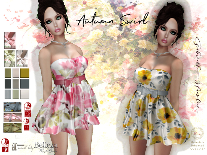 .::Pretty Autumn Swirl::. Dress & Pumps