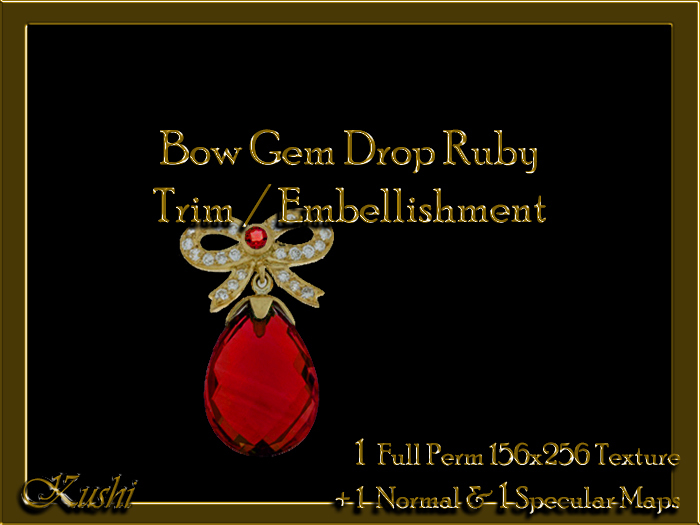 Bow Gem Drop 156x256 RUBY Alpha Textures