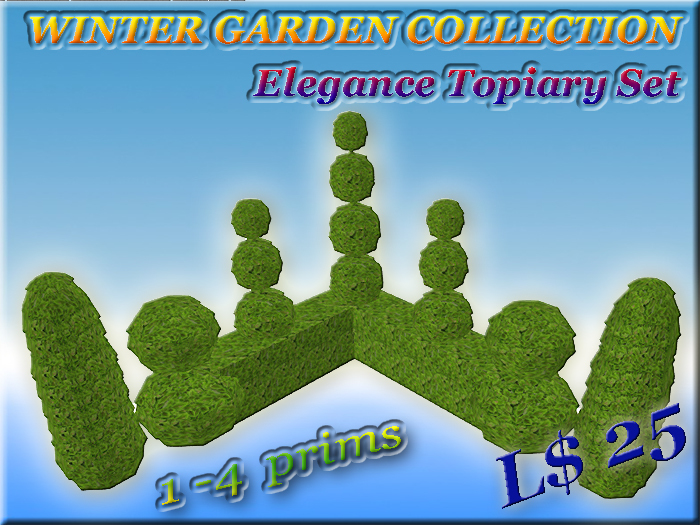 WINTER GARDEN COLLECTION Elegance Topiary Set