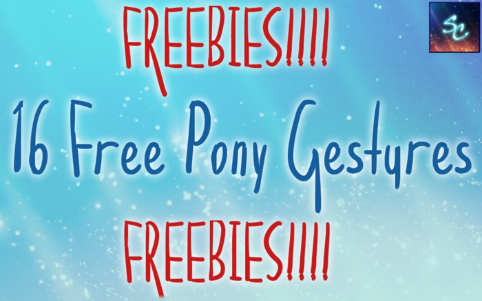 16 Free Pony Gestures [Sc]