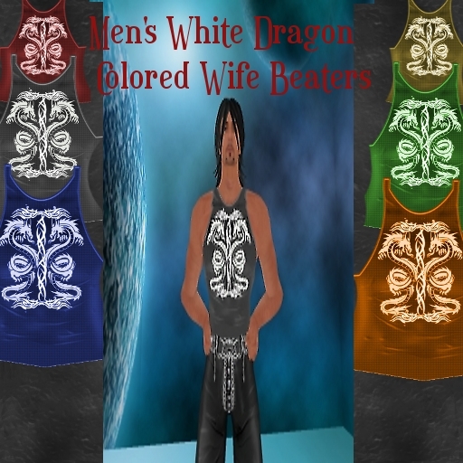 Dragon White Color Tank T- Shirts Boxed