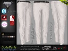 Code Formal Pants White - Fashionnatic