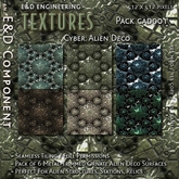 [CAD001] 6 Ornate Metal Decorative Alien Metal Textures from E&D ENGINEERING