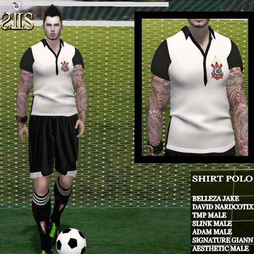 ::LS DIAMOND SHIRT POLO FOOTBAL   WHITE  CORINTIANS