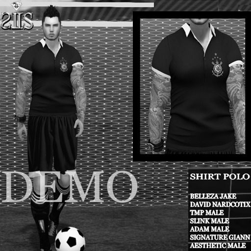 ::LS DIAMOND SHIRT POLO FOOTBAL  BLACK  CORINTIANS  DEMO