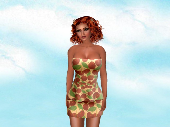 Cherry Lover Ruffle Tube Dress