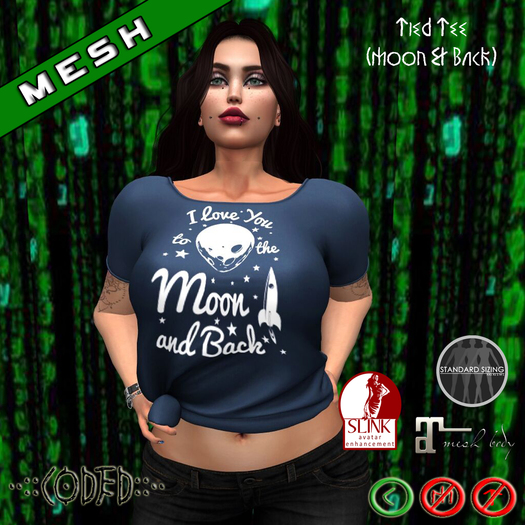 ..:: CODED ::.. Tied Tee (Moon & Back)