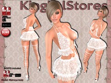 150 KS OUTFIT DULCE TOP&SKIRT WHITE