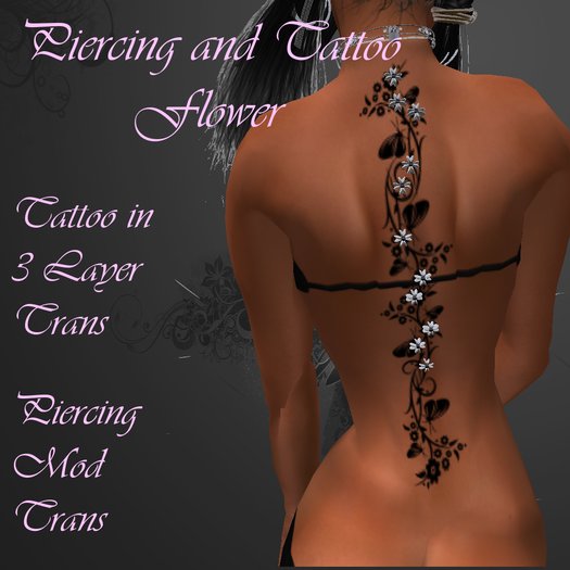 Piercing and Tattoo Flower