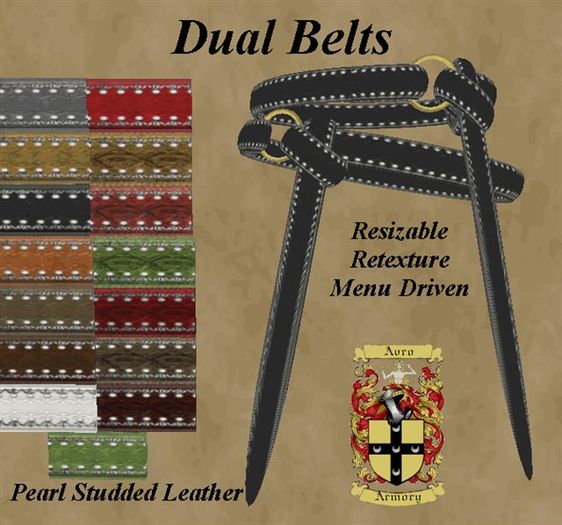 Pearl Studded Leather with Inlayed Pattern