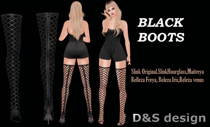 D&S design Black Boots