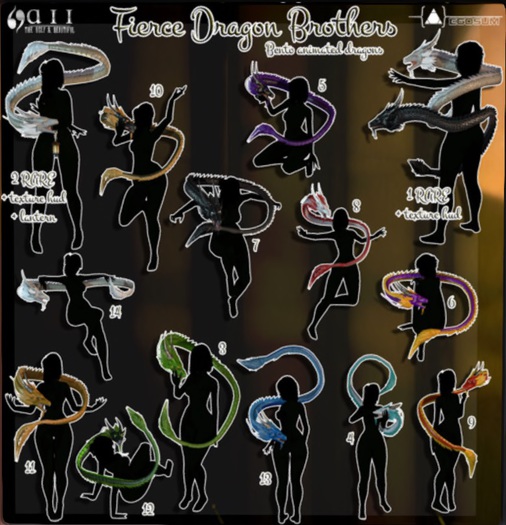 GACHA #2 Single Dragon + texture hud & lantern {egosumaii} RARE