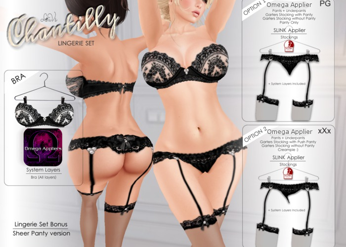 [LuVs] Chantilly Black Full Set OMEGA