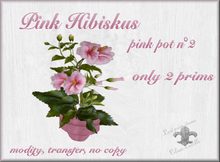 2 prim pink hibiscus in cute pink pot (2) modif/transf