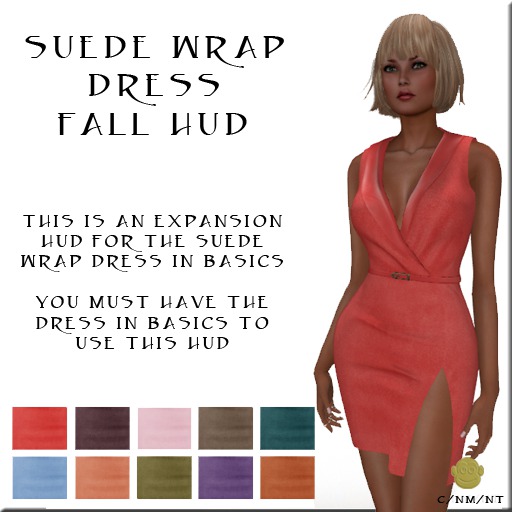 BM Suede Wrap Dress Fall HUD