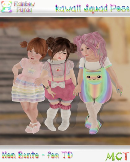 .:Rainbow Panda:. Kawaii Squad Pose (add me)